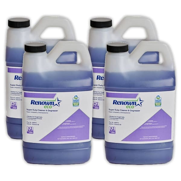 Renown Eco Super Duty Cleaner And Degreaser, EPA Certified, 64 Oz, Case Of 4