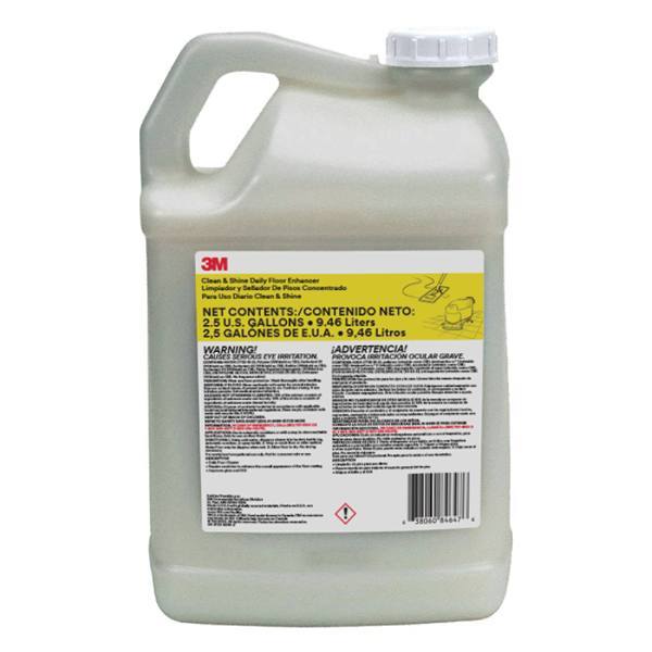 3M Clean And Shine, Daily Floor Enhancer, Bulk Concentrate Jug, 2.5 Gal., Case Of 2