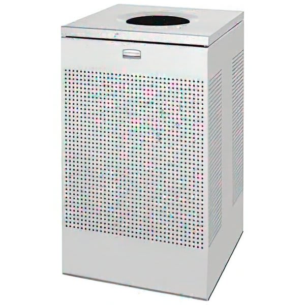 Rubbermaid Commercial Silhouettes Stainless Steel 20 Gal. Open Top Trash Can