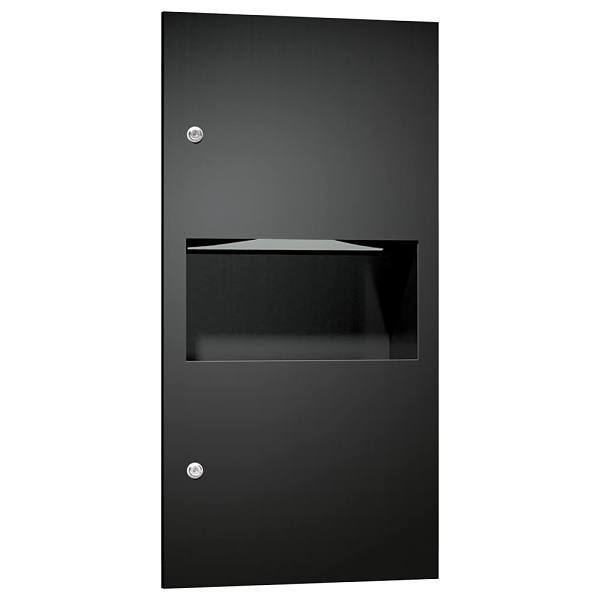 Asi American Specialties, Inc. Paper Towel Dispenser And Waste Receptacle Black
