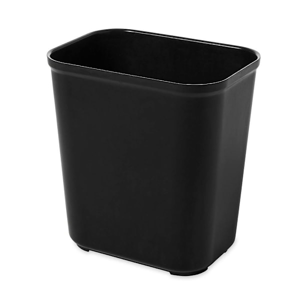 Rubbermaid Commercial Rectangular Fire-Resistant Trash Can, 7 Gal., Black