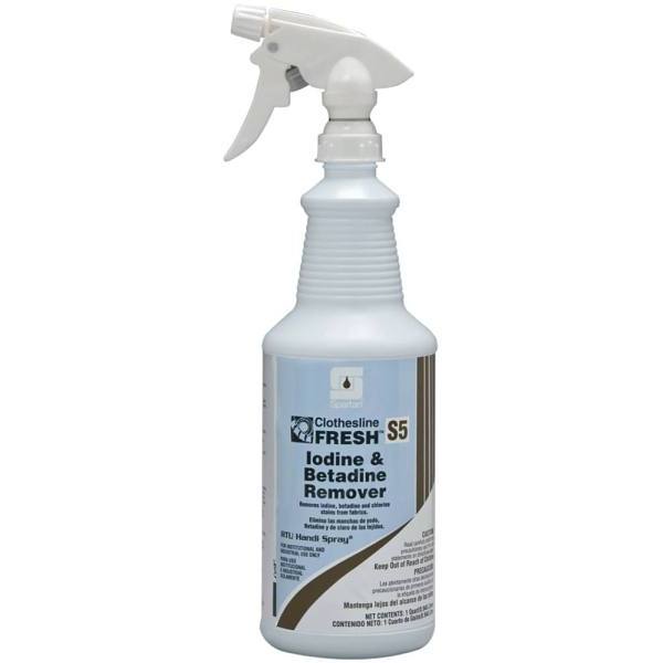 Spartan Clothesline Fresh, Iodine And Betadine Remover S5, Unscented, 1 Quart