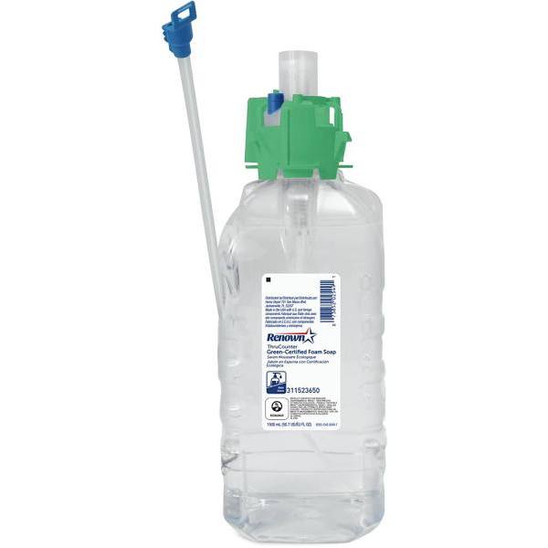 Renown Thrucounter 1500 mL Mild Fragrance-Free Foam Hand Soap Refill For Renown Thrucounter Dispensers