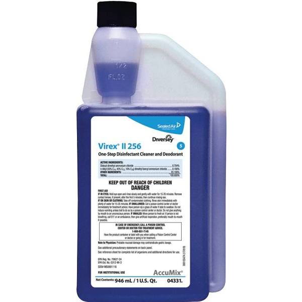 Virex II 256 One-Step Disinfectant Cleaner And Deodorant 5, 32oz, 6/Cs