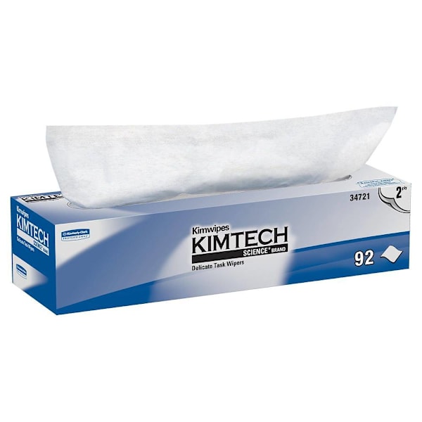 Kimtech 2-Ply Kimwipes Delicate Task Science Wipers, White, Case Of 15