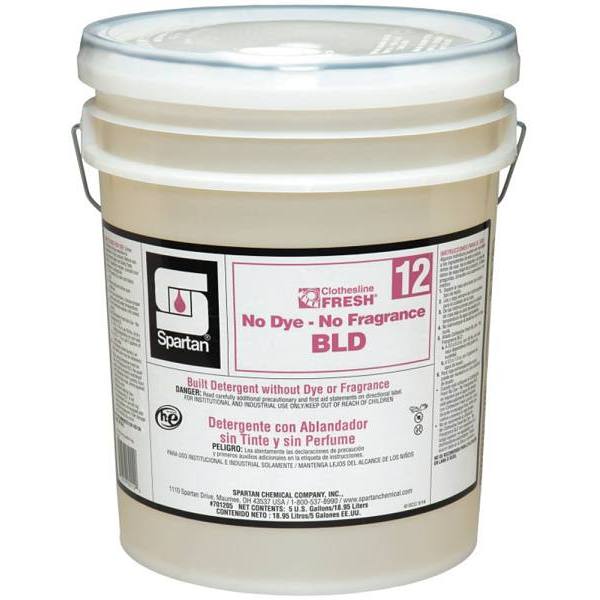 Spartan Clothesline Fresh, BLD 12, No Dye-No Fragrance, 5 Gal