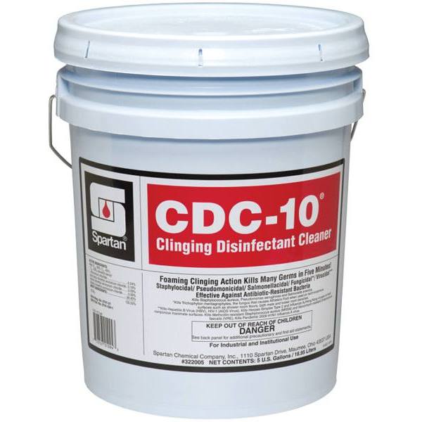 Spartan CDC-10 One Step Cleaner/Disinfectant, Floral Scent, 5 Gal