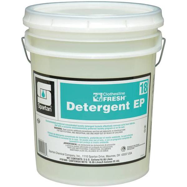Spartan Clothesline Fresh, Detergent EP 18, Pleasant Scent, 5 Gal