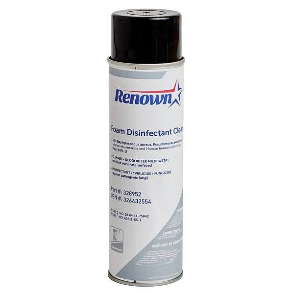 Renown Foam Disinfectant Cleaner Aerosol, 19 Oz., Case Of 12