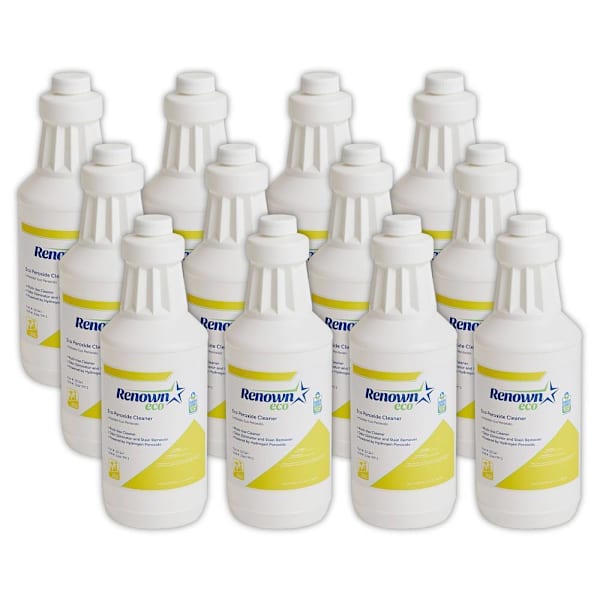Renown Eco Peroxide Cleaner, EPA Certified, Fragrance Free, 32 Oz, Case Of 12