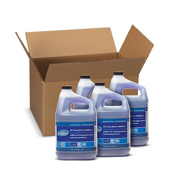 P&G PRO Luster All Temp Rinse Additive Liquid Concentrate Dishwasher, 1 Gal, Case Of 4
