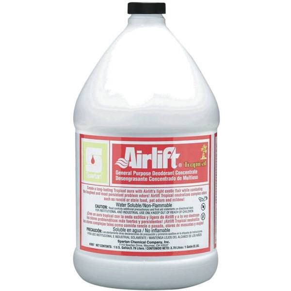 Spartan Airlift Air Freshener, Tropical Tropical Scent, 1 Gal, Case Of 4