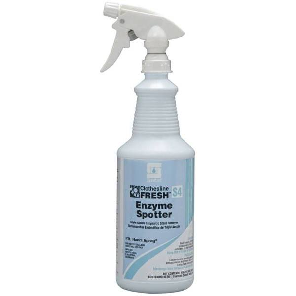 Spartan Clothesline Fresh, Enzyme Spotter S4, Unscented, 1 Qt, Case Of 12