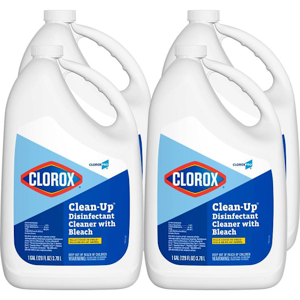 Clorox Clean-Up Disinfectant Cleaner With Bleach Refill, Cloroxpro, 128 Oz, Case Of 4