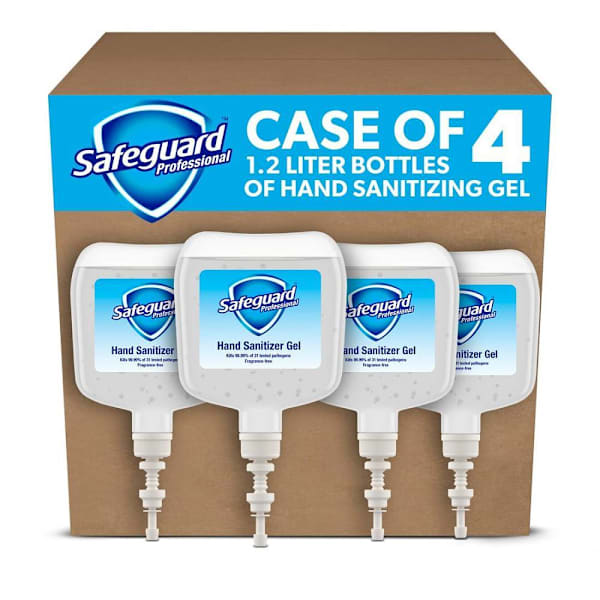 Safeguard 40.5 Oz Antibacterial Gel Hand Sanitizer Refill, Case Of 4