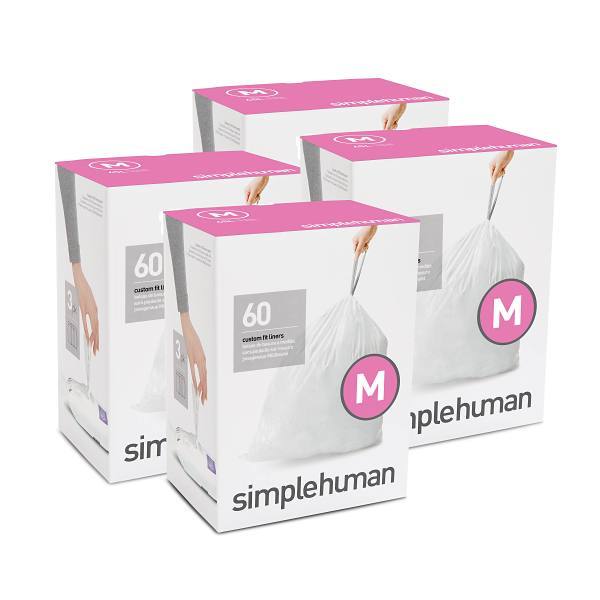 Simplehuman Code M Custom Fit Drawstring Trash Bags In Dispenser (240-Case)