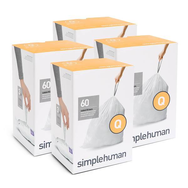Simplehuman Code Q Custom Fit Drawstring Bags In Dispenser (White) (240-Case)