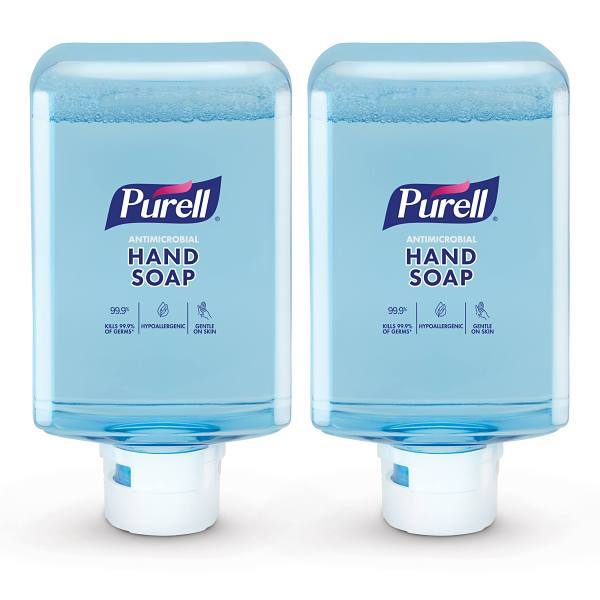 PURELL Es10 Antimicrobial Foaming Hand Soap, 1200 mL Refill, Case Of 2