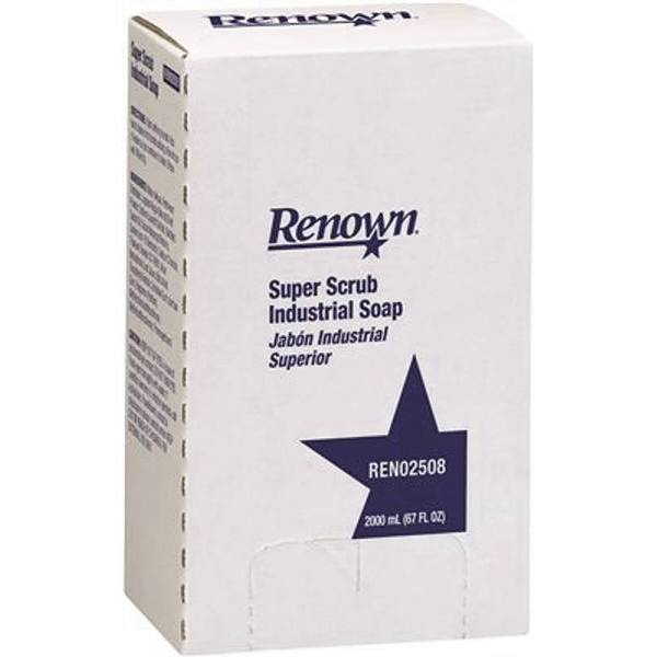 Renown Super Scrub Industrial 2000 mL Herbal Floral Scent Gel Hand Soap Refill For PRO Tdx Dispensers, Case Of 4