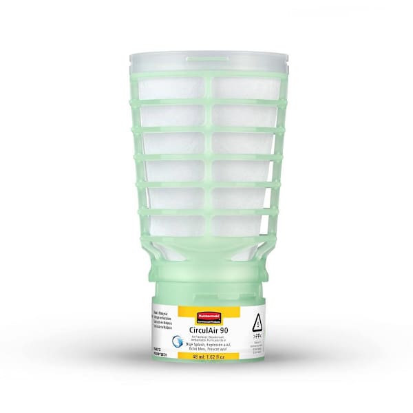 Rubbermaid Commercial Circulair 90 Passive Air Freshener Refill For Odor Control, Blue Splash, 6-Case