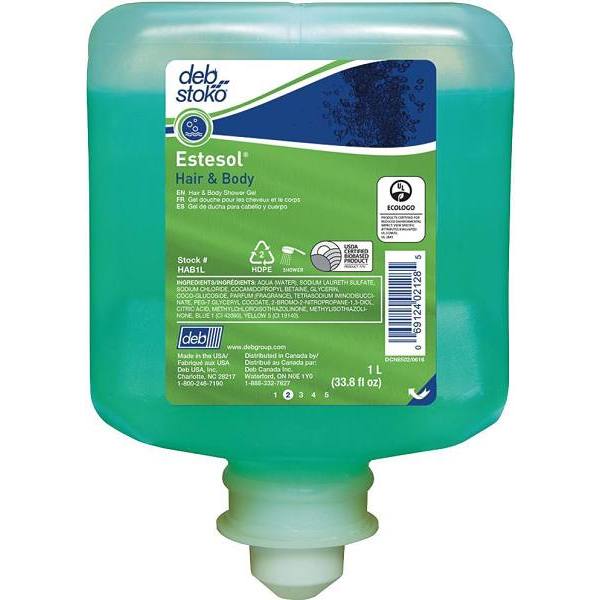 Deb 1 L Estesol Hair And Body Wash Cartridge Case Of 6