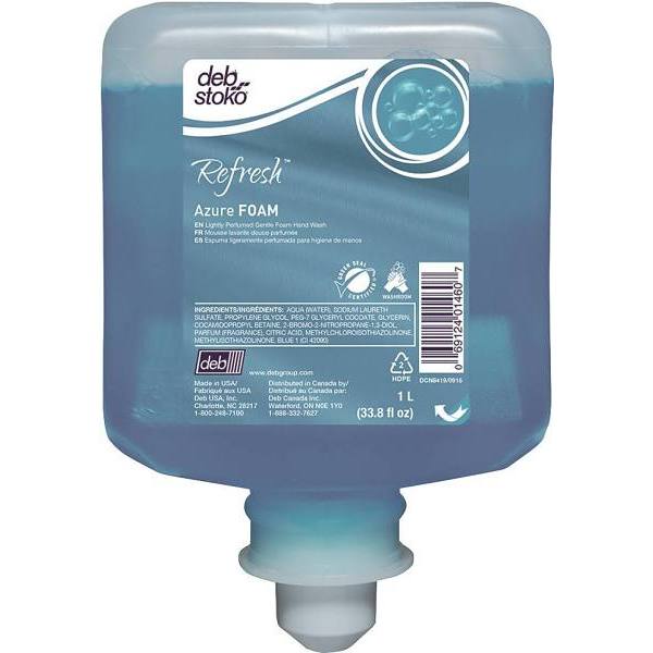 Deb 1 L Refresh Azure Foam Hand Soap Cartridge Case Of 6