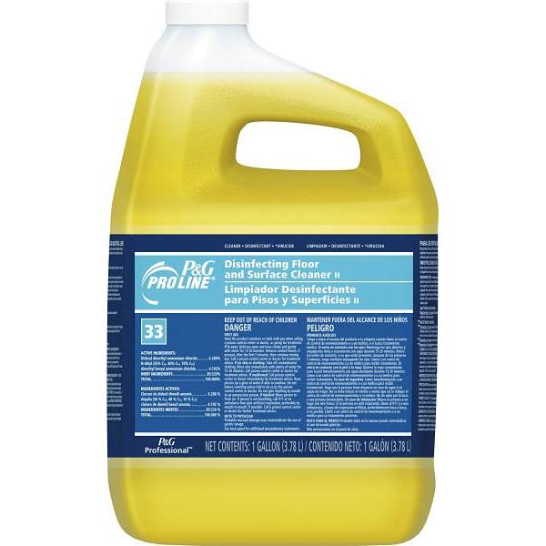 P&G PRO Proline Disinfecting Floor And Multi-Surface Cleaner, Closed Loop, 1 Gal, Case Of 4