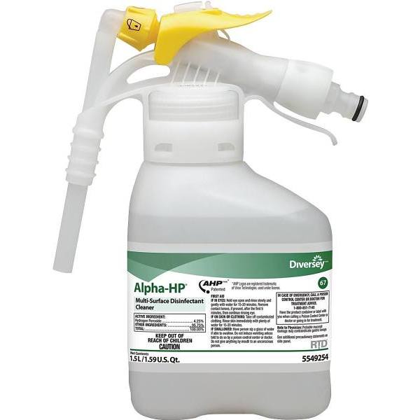 Diversey Alpha-Hp Multi-Surface Disinfectant Cleaner Rtd 1.5 L Case Of 2