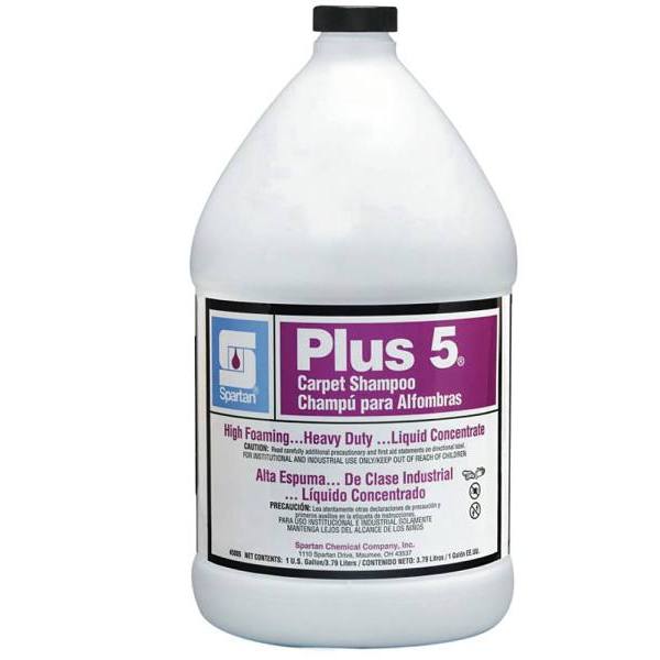 Spartan Plus-5 Carpet Shampoo, Banana Scent, 1 Gal, Case Of 4