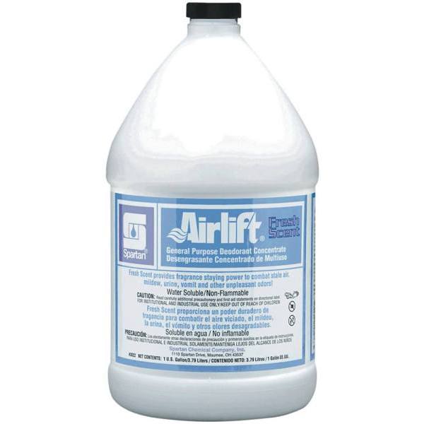 Spartan Airlift Air Freshener, Fresh Scent, 1 Gal, Case Of 4