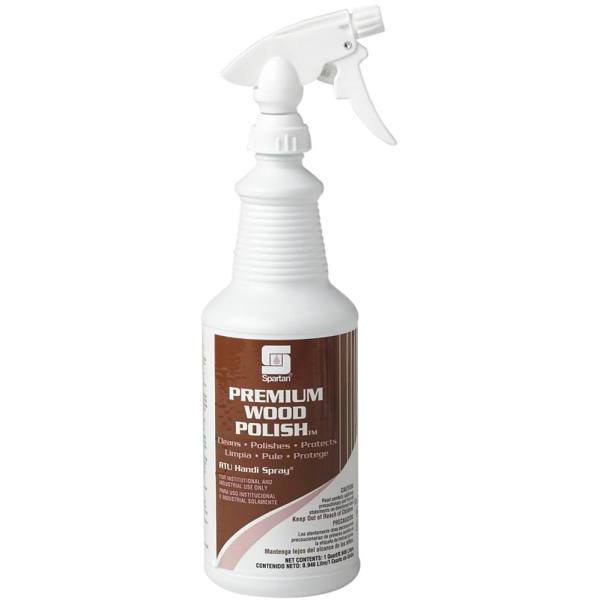 Spartan Premium Wood Polish, Citrus Scent, 1 Qt, Case Of 12