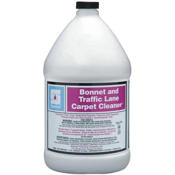 Spartan Bonnet And Traffic Lane Carpet Cleaner, Floral Scent, 1 Gal,Case Of 4