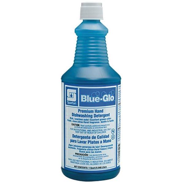 Spartan Blue-Glo Manual Dish Detergent, Fresh Scent, 1 Gal, Case Of 4