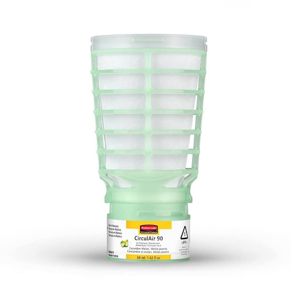 Rubbermaid Commercial Circulair 90 Passive Air Freshener Refill For Odor Control, Cucumber Melon, 6-Case