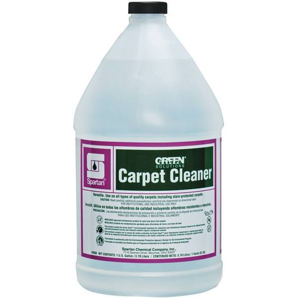 Spartan Green Solutions Carpet Cleaner, Fragrance Free, 1 Gal, Case Of 4