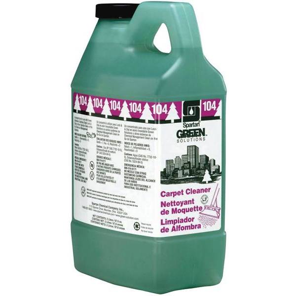 Spartan Green Solutions Carpet Cleaner 104, Fragrance Free, 2l, Case Of 4