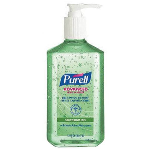 Purell Advanced Hand Sanitizer 12 Floz Pump Btl With Aloe & Vitamin E Case Of 12
