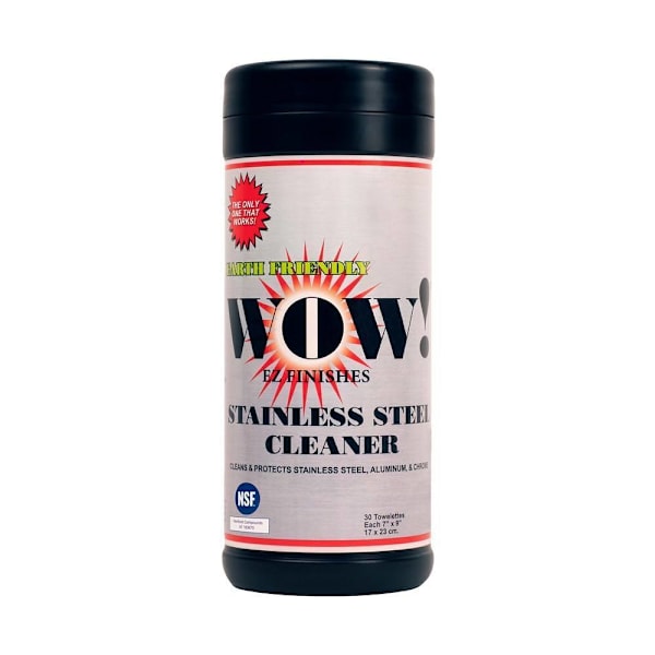 Wow! Stainless Steel Cleaner 30 Count Canister Case Of 6