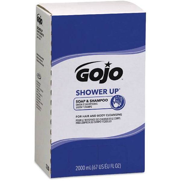 Gojo Shower Up Soap & Shampoo, Clean Fragrance, 2000 mL Refill For Gojo PRO Tdx Push-Style Dispenser (Pack Of 4)