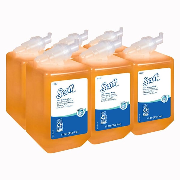 Scott Essential 1.0 L LUX Foaming Hair And Body Wash Citrus Case Of 6