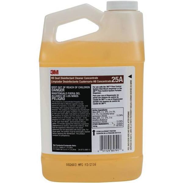 3m 0.5gal Quat Disinfectant Cleaner 25a Flow Control System Case Of 4