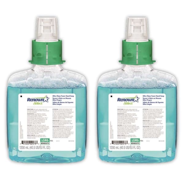 Renown Rb6 1200 mL Ultra Clean Fresh Scent Foam Hand Soap Refill, For Renown Rb6 Dispensers, Case Of 2