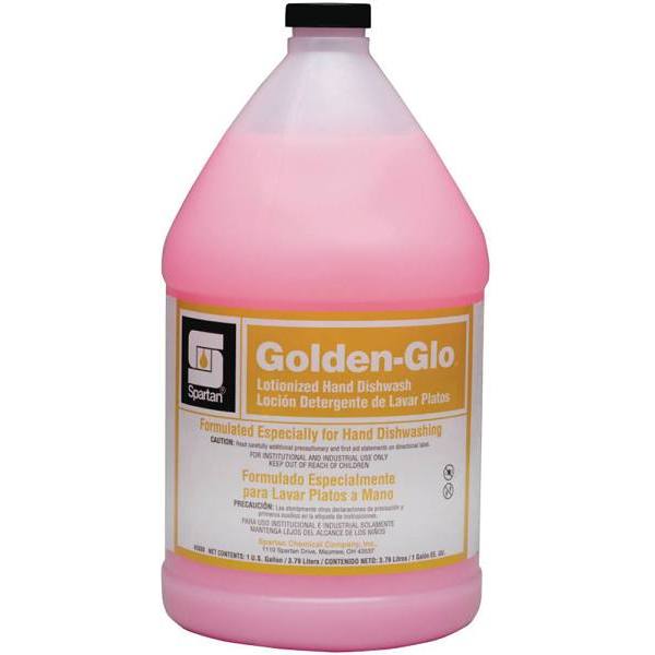 Spartan Golden-Glo Manual Dish Detergent, Fresh Scent, 1 Gal, Case Of 4