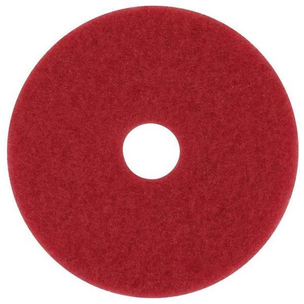 3M Buffing Floor Pad 19", Red, Package Of 5