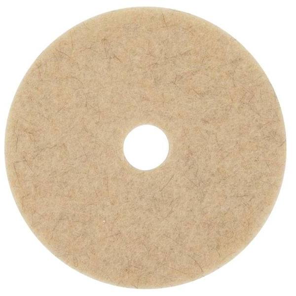 3M Natural Blend Tan Floor Pad, 19", Package Of 5