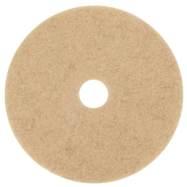 3M Natural Blend Tan Floor Pad, 27", Package Of 5
