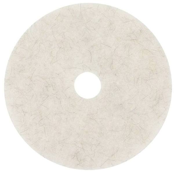 3M Natural Blend Floor Pad, 27", White, Package Of 5
