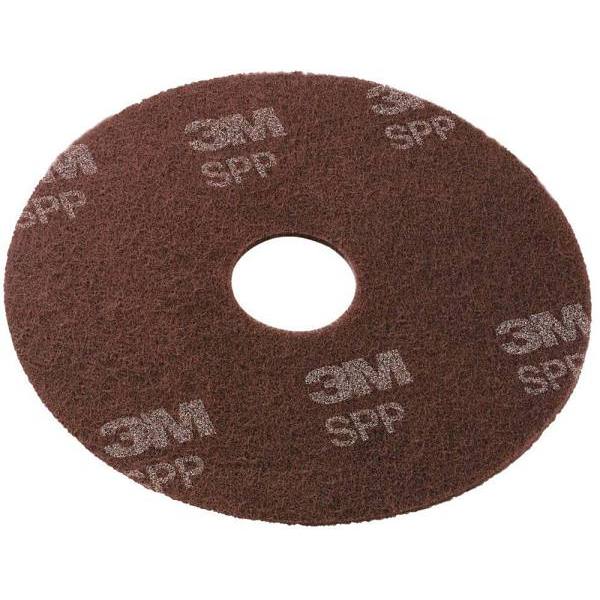 3M Scotch-Brite Surface Preparation Floor Pad, 17", Package Of 10