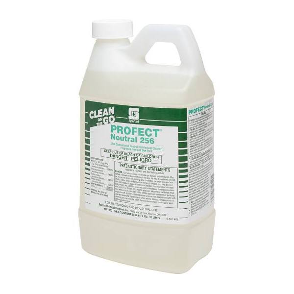 Spartan Profect Neutral 256 Disinfectant/Sanitizer, No Dye/Frag, 2l, Case of 4
