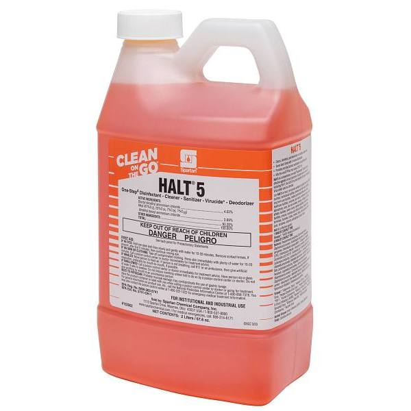 Spartan Halt 5 Concentrated One-Step Disinfectant, 1 Gal, Case Of 4